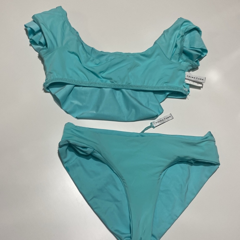 Trina Turk Getaway Off The Shoulder Bandeau Bikini Set - Picture 13 of 16